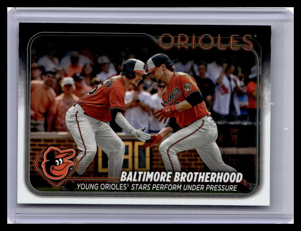 2024 Topps #378 Baltimore Brotherhood (Gunnar Henderson / Adley Rutschman)