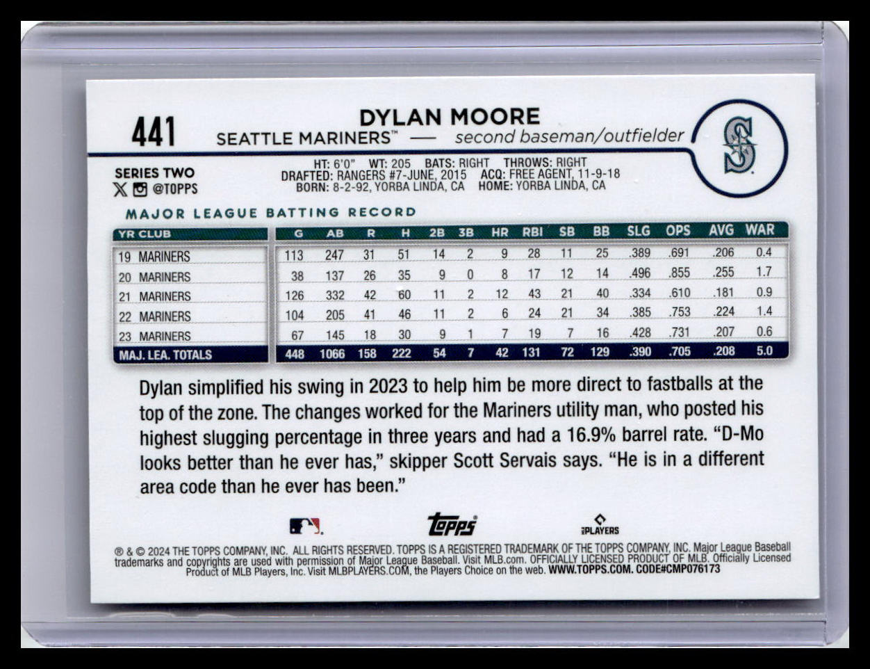 2024 Topps #441 Dylan Moore