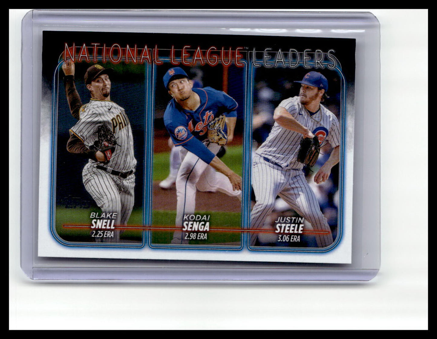 2024 Topps #212 NL ERA Leaders Snell/Senga/Steele