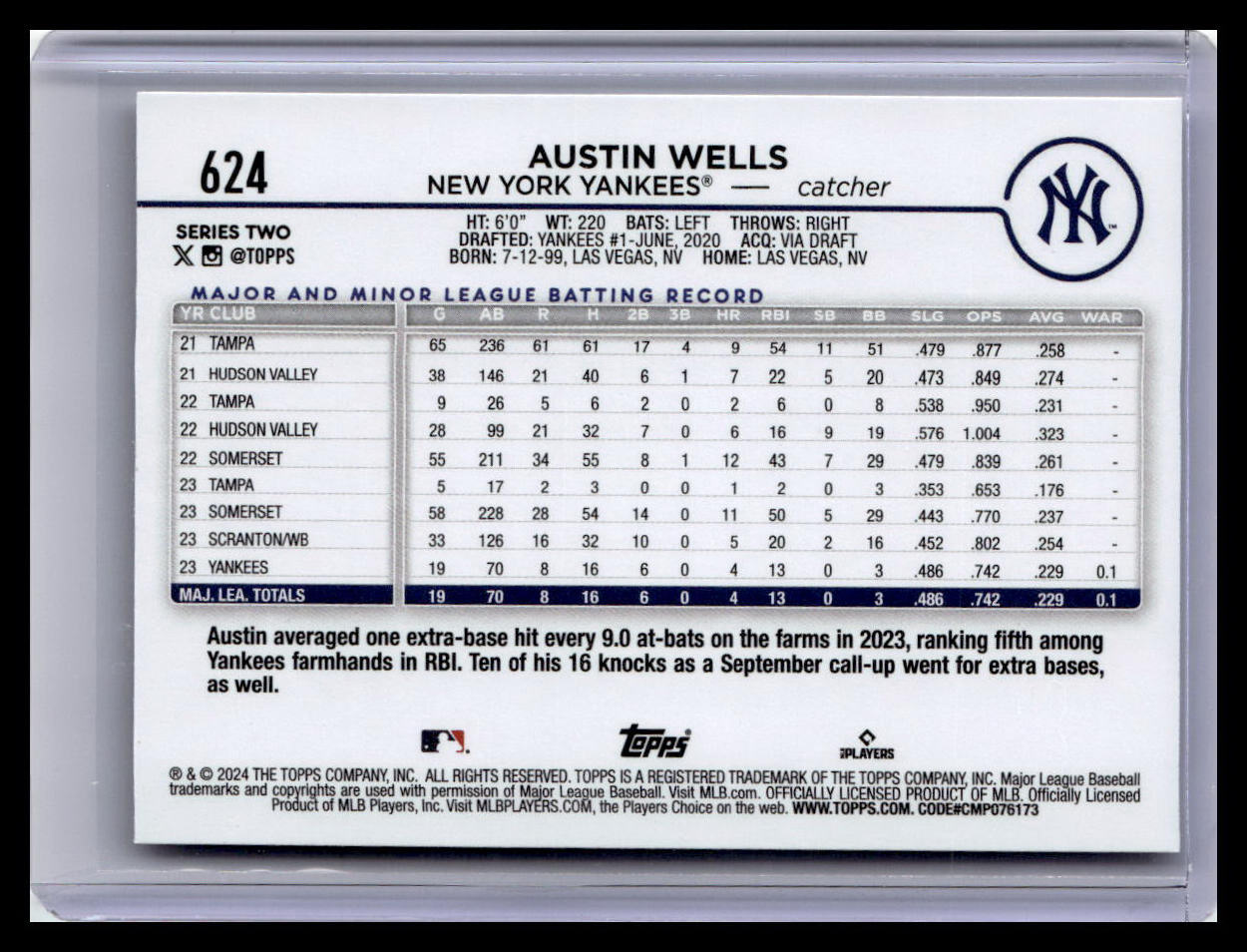 2024 Topps #624 Austin Wells