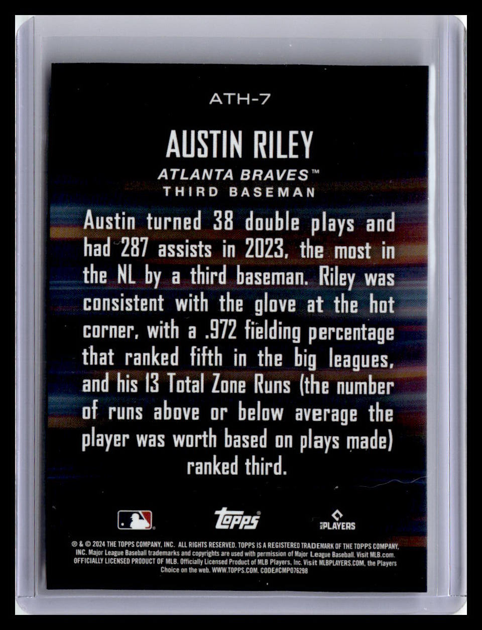 2024 Topps #ATH-7 Austin Riley Around the Horn
