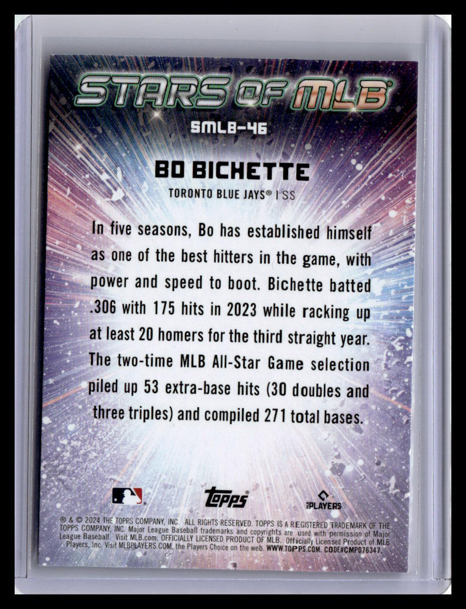 2024 Topps #SMLB-46 Bo Bichette Stars of MLB