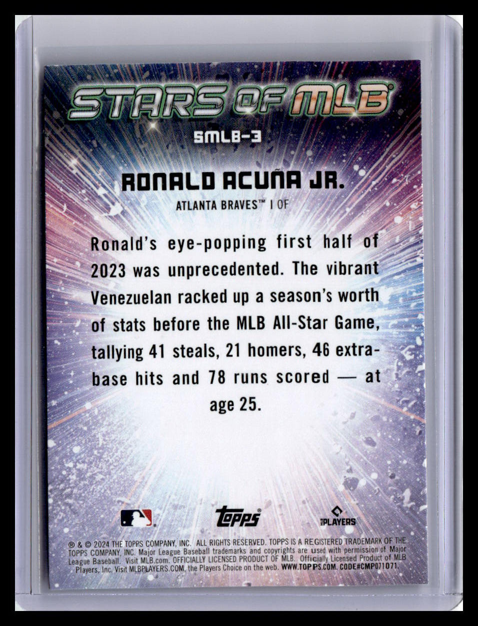 2024 Topps #SMLB-3 Ronald Acuña Jr. Stars of MLB