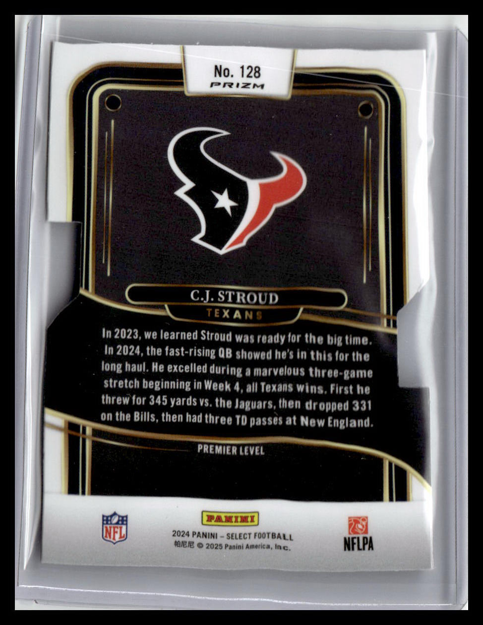 2024 Panini Select #128 C.J. Stroud Silver Prizm Die Cut