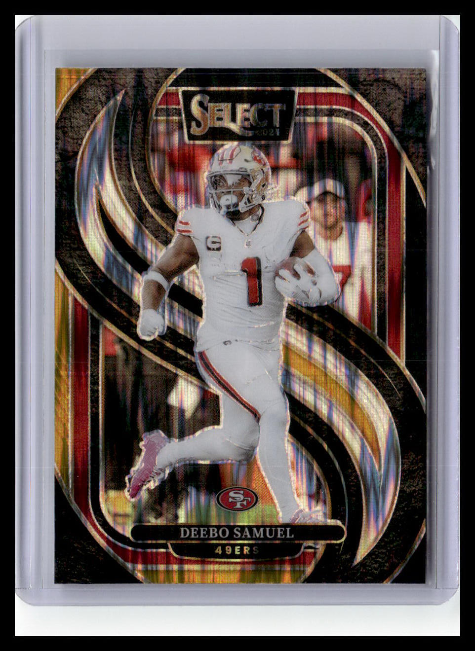 2024 Panini Select #146 Deebo Samuel Red & Yellow Prizm Shock