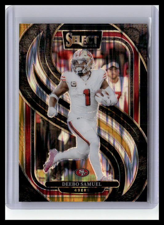 2024 Panini Select #146 Deebo Samuel Red & Yellow Prizm Shock