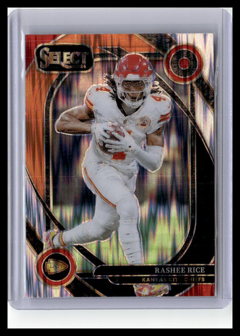 2024 Panini Select #288 Rashee Rice Black & Orange Prizm Shock