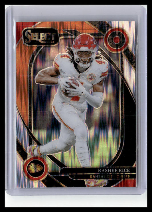 2024 Panini Select #288 Rashee Rice Black & Orange Prizm Shock