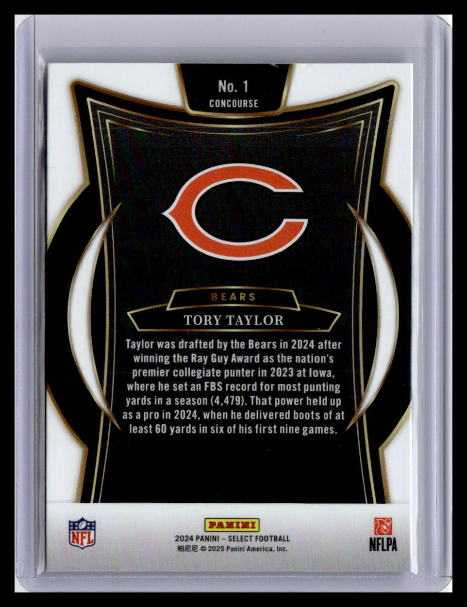2024 Panini Select #1 Tory Taylor