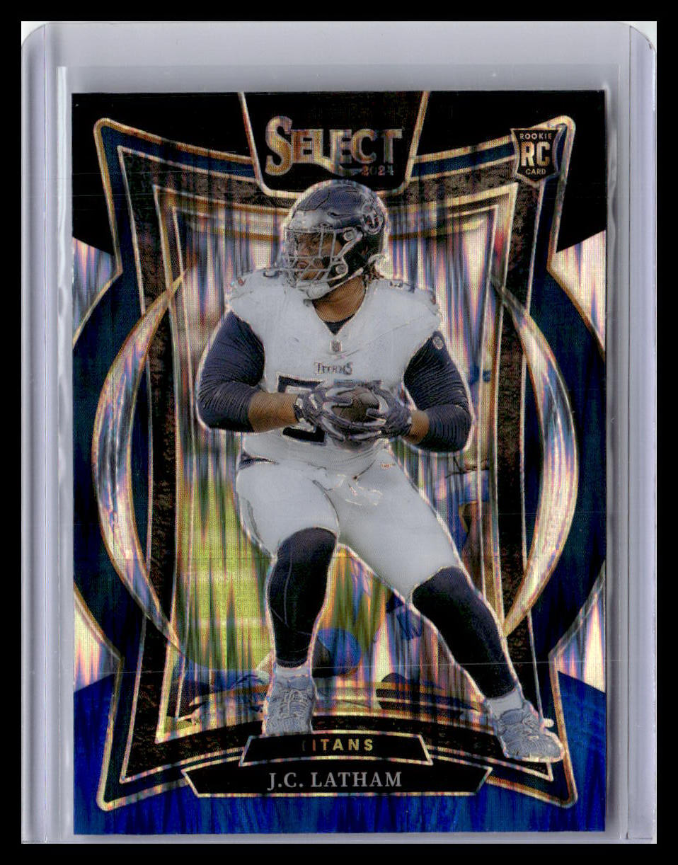 2024 Panini Select #11 J.C. Latham Black & Blue Prizm Shock