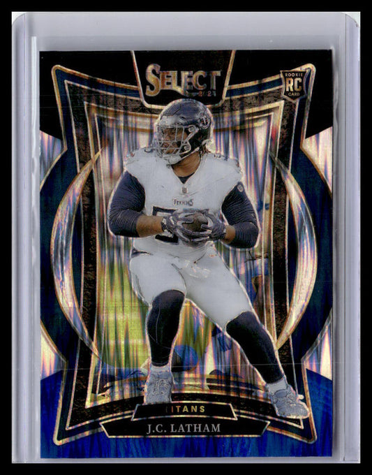 2024 Panini Select #11 J.C. Latham Black & Blue Prizm Shock
