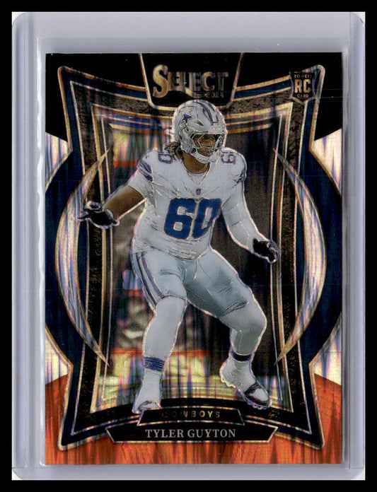 2024 Panini Select #69 Tyler Guyton Black & Orange Prizm Shock