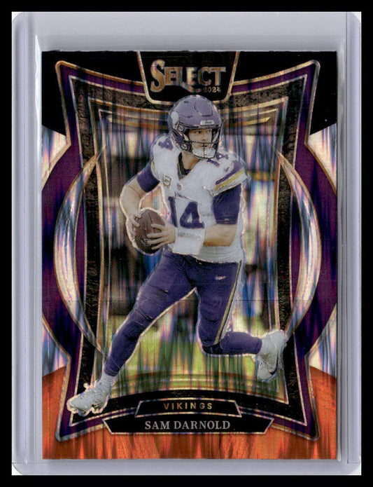2024 Panini Select #92 Sam Darnold Black & Orange Prizm Shock