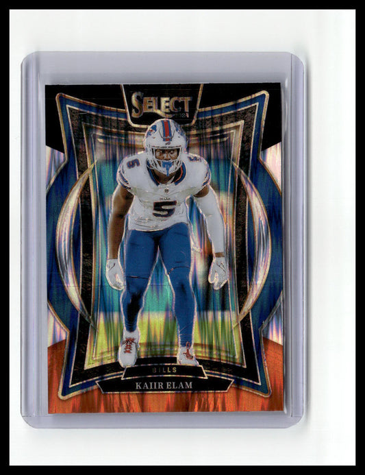 2024 Panini Select #8 Kaiir Elam Black & Orange Prizm Shock