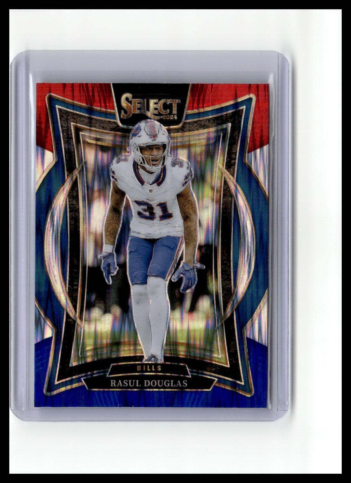 2024 Panini Select #89 Rasul Douglas Red & Blue Prizm Shock