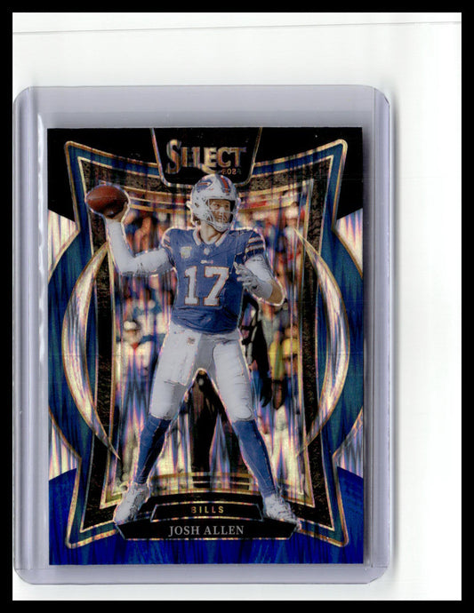 2024 Panini Select #34 Josh Allen Black & Orange Prizm Shock