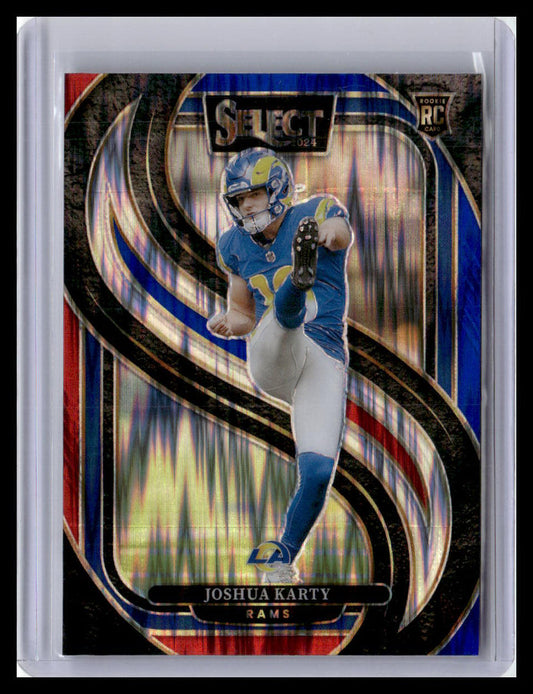 2024 Panini Select #164 Joshua Karty Black & Blue Prizm Shock