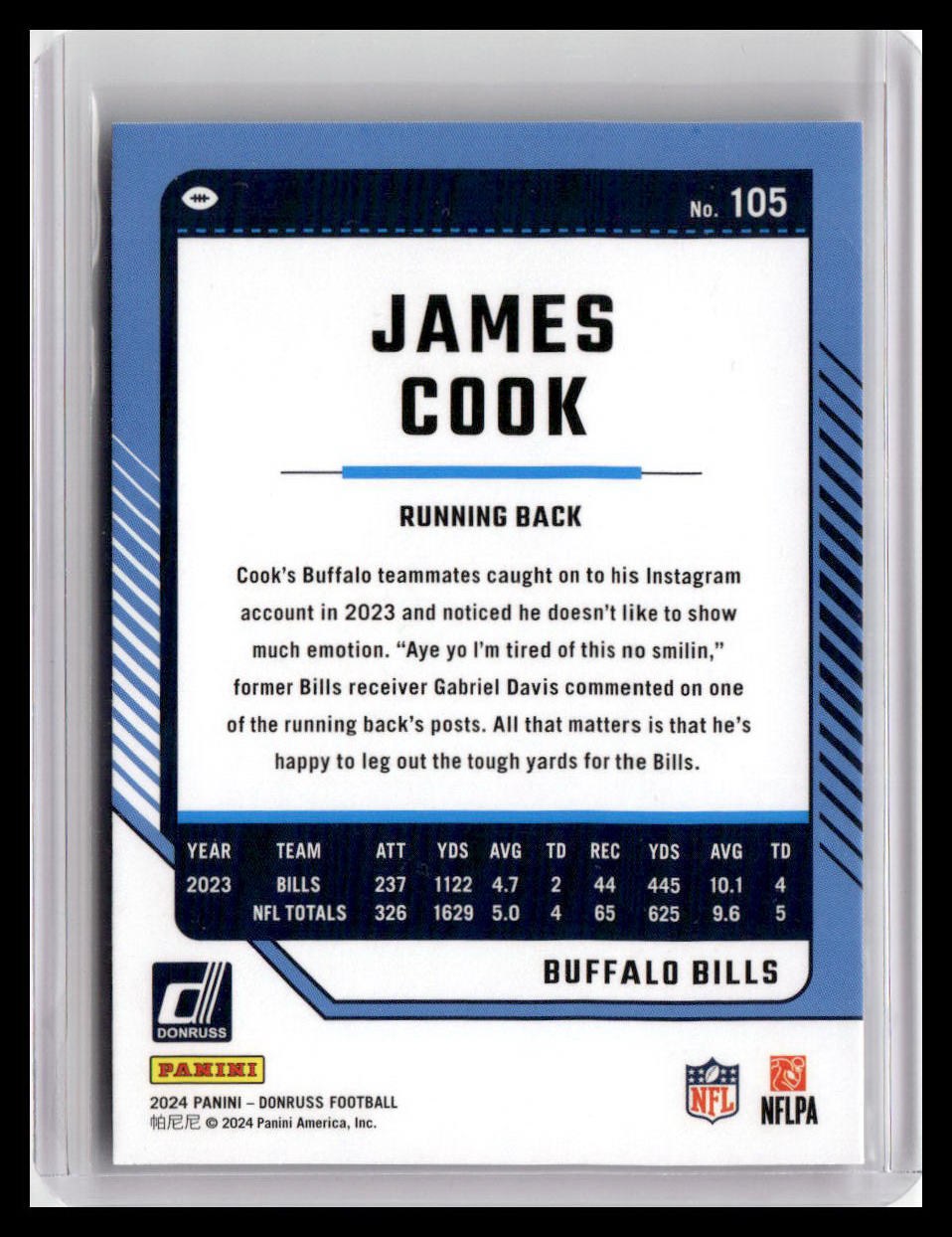 2024 Donruss #105 James Cook