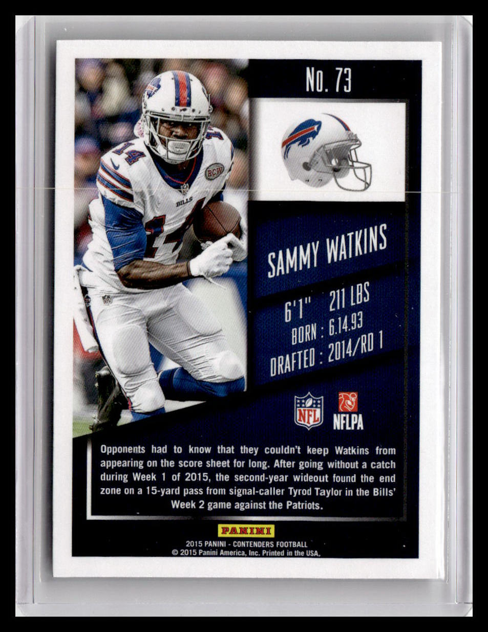 2015 Panini Contenders #73 Sammy Watkins Season Ticket