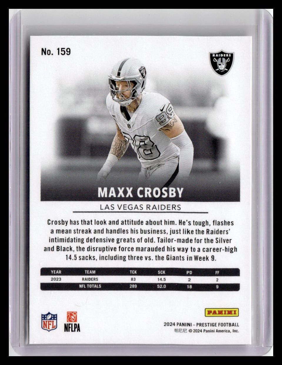 2024 Panini Prestige #159 Maxx Crosby