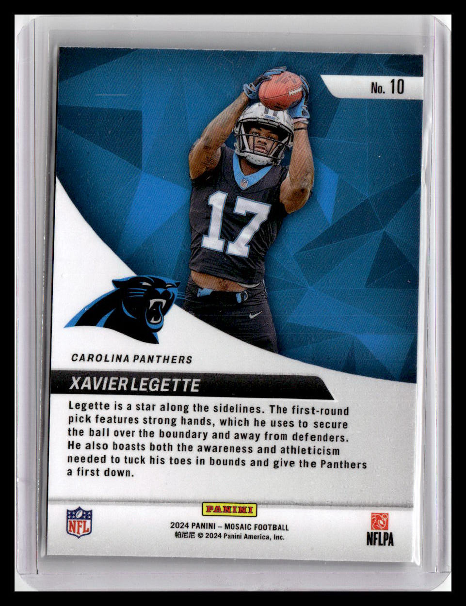 2024 Panini Mosaic #10 Xavier Legette Elevate