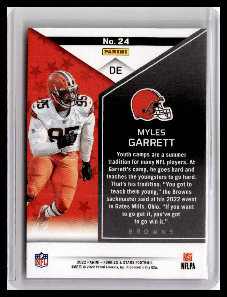2022 Panini Rookies & Stars #24 Myles Garrett