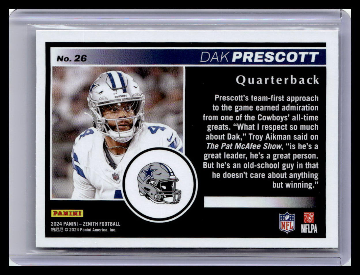 2024 Panini Zenith #26 Dak Prescott