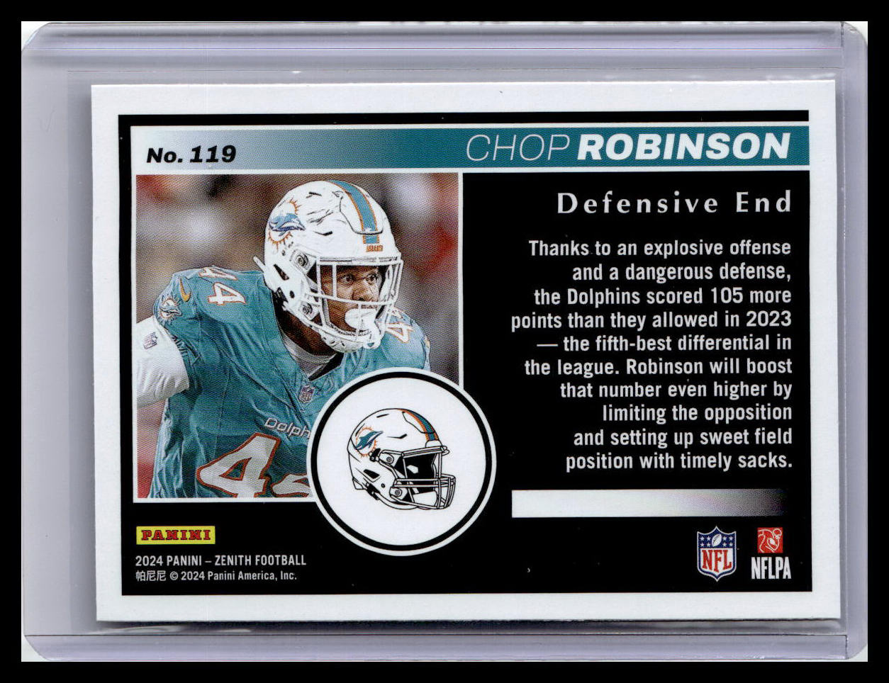2024 Panini Zenith #119 Chop Robinson