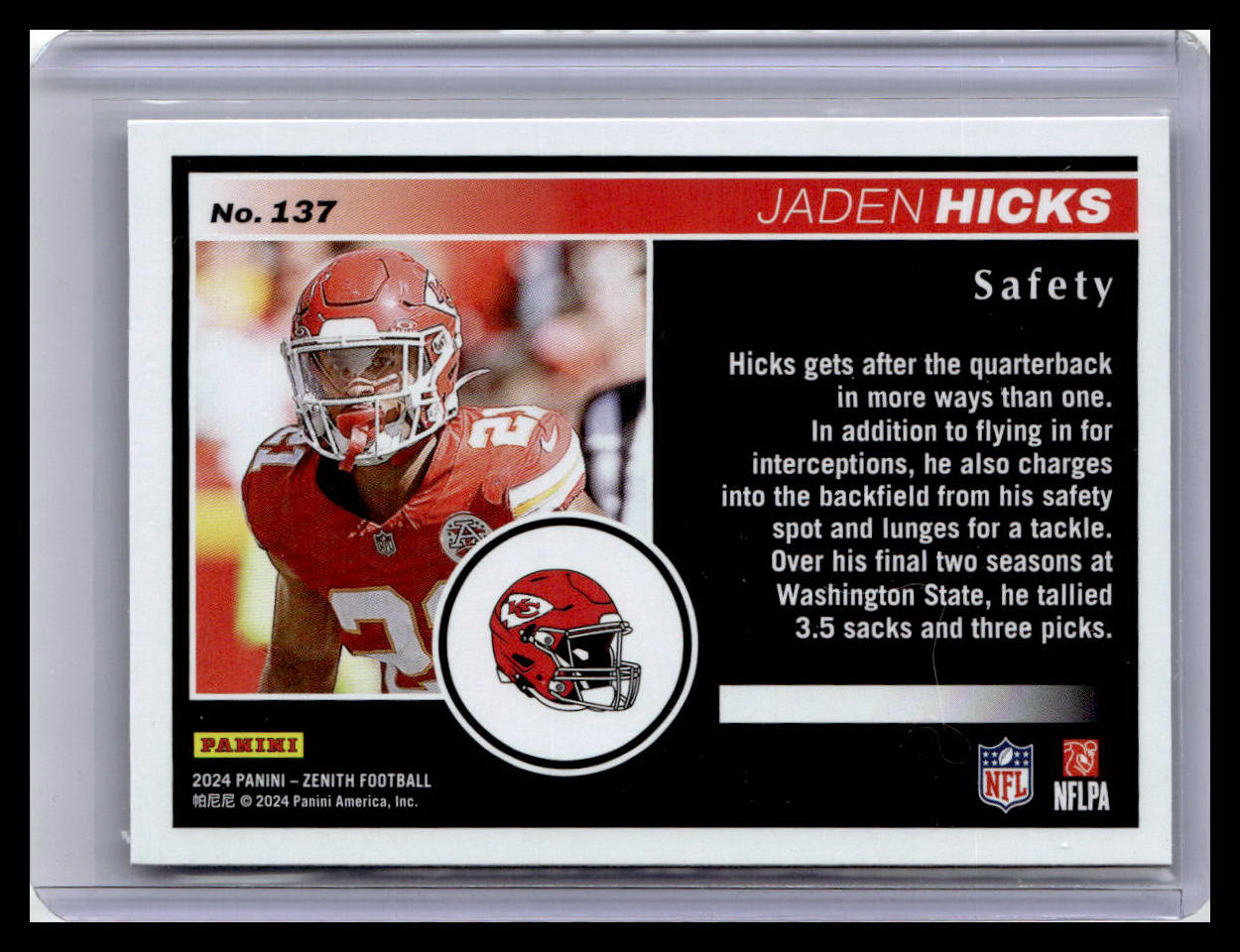 2024 Panini Zenith #137 Jaden Hicks