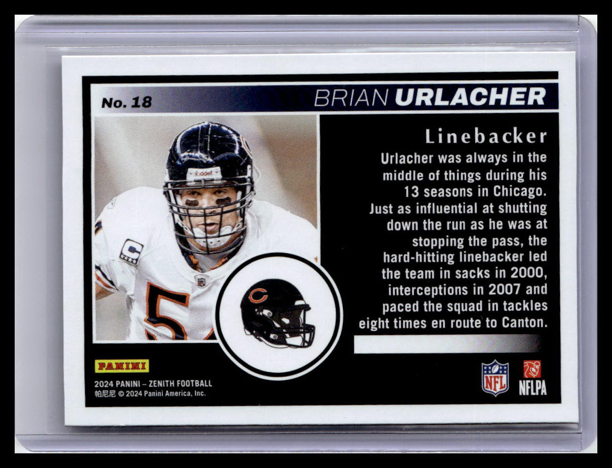 2024 Panini Zenith #18 Brian Urlacher
