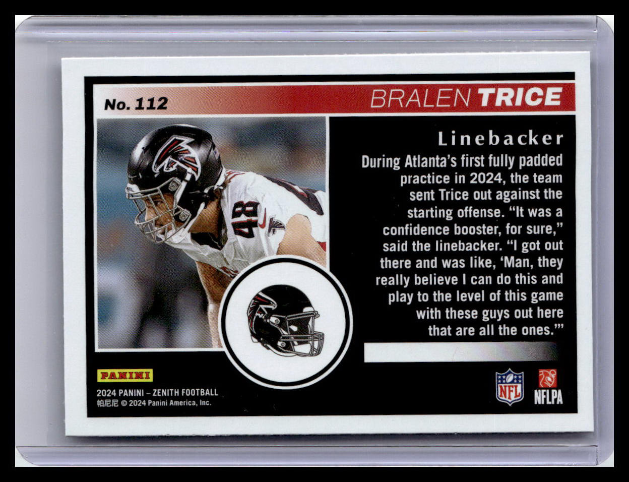 2024 Panini Zenith #112 Bralen Trice