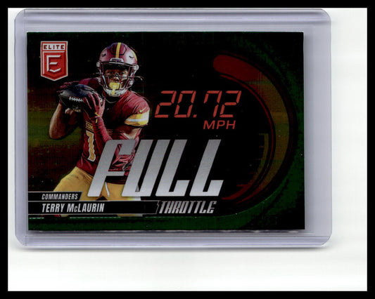 2025 Donruss Elite #19 Terry McLaurin Full Throttle Green