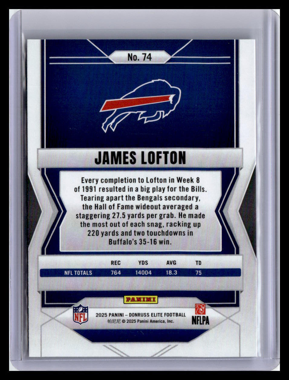 2025 Donruss Elite #74 James Lofton Green Disco