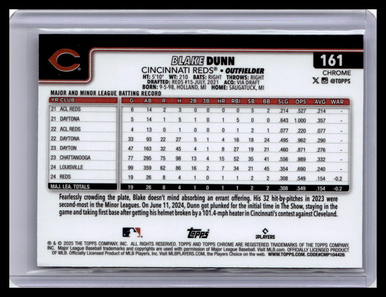 2025 Topps Chrome #161 Blake Dunn