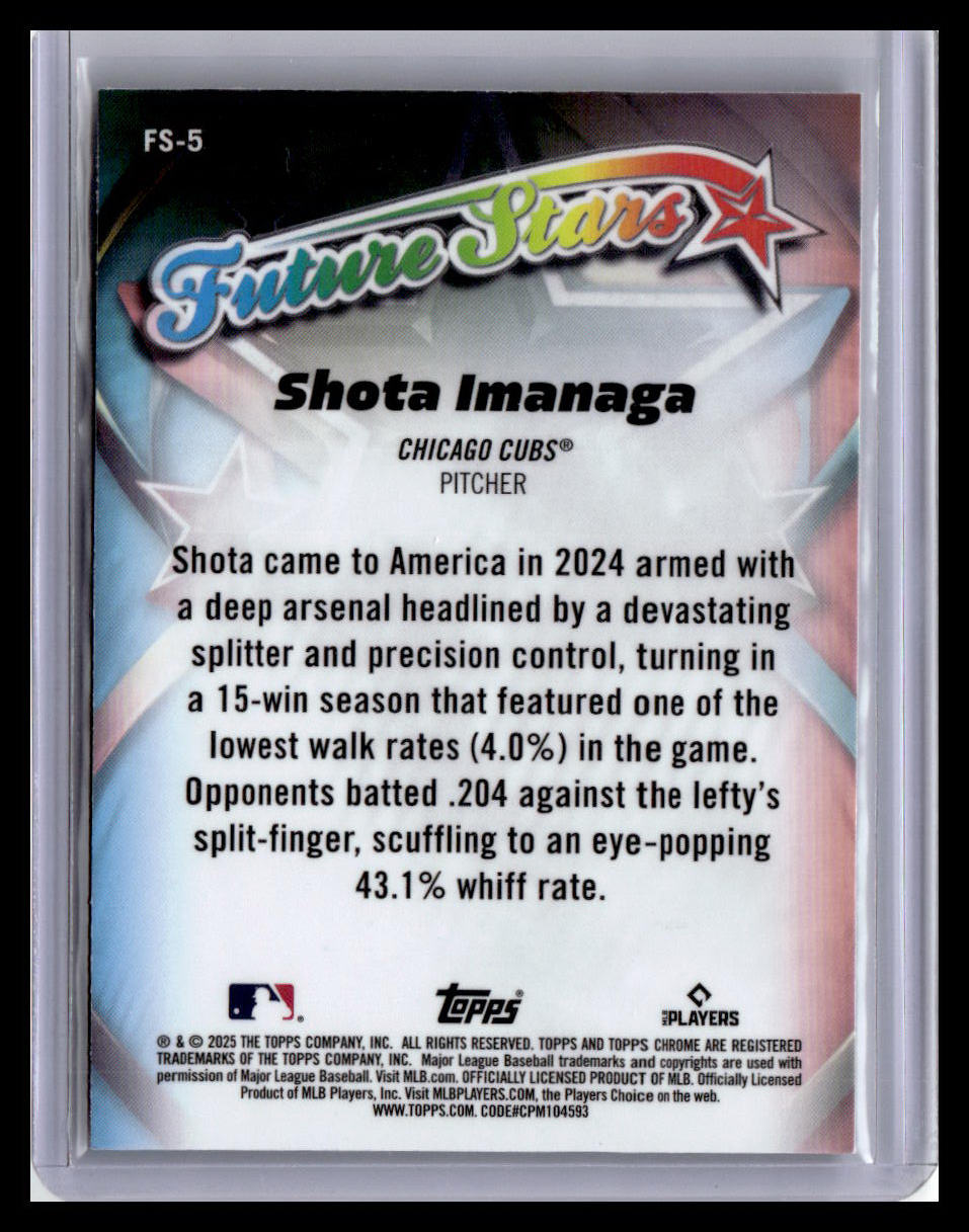 2025 Topps Chrome #FS-5 Shota Imanaga Future Stars