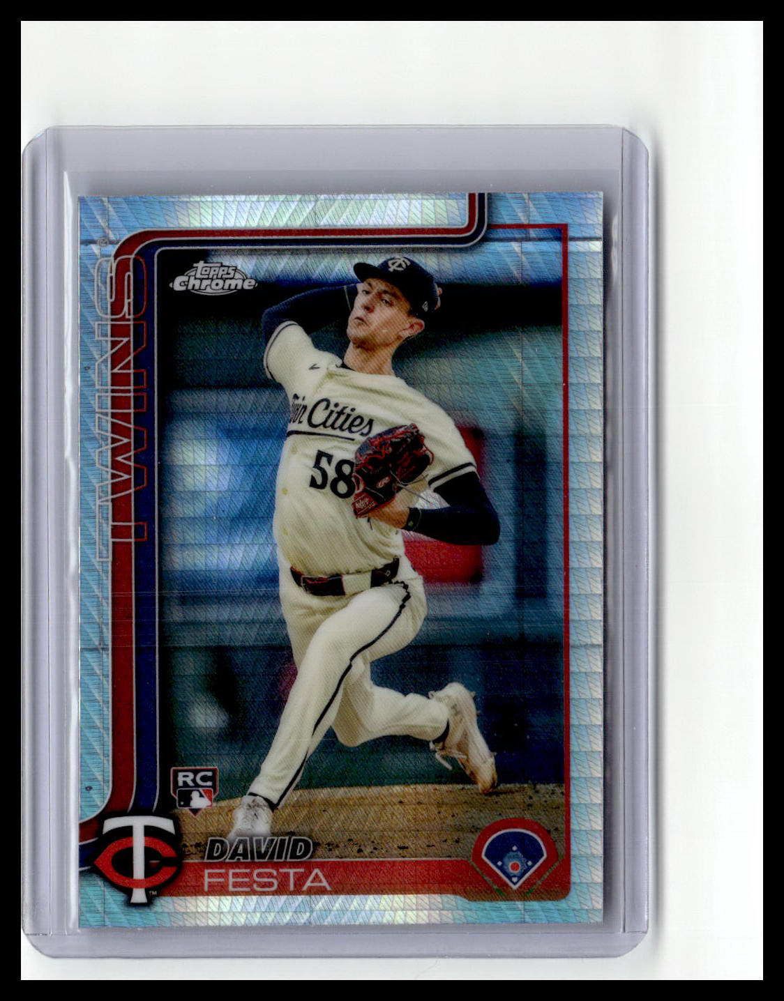 2025 Topps Chrome #156 David Festa Prism Refractors