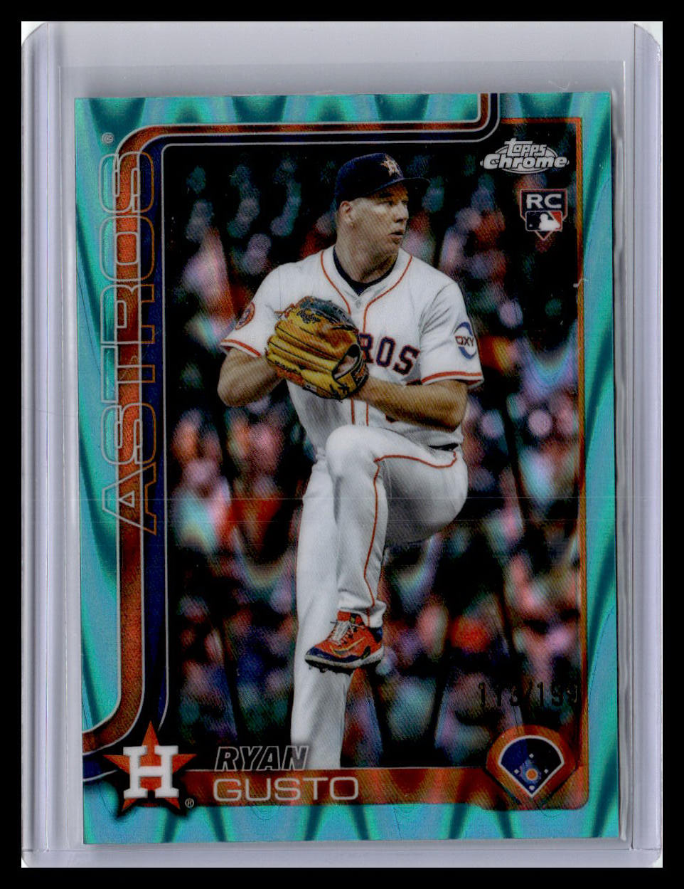 2025 Topps Chrome Update #USC107 Ryan Gusto Aqua RayWave Refractor #/199