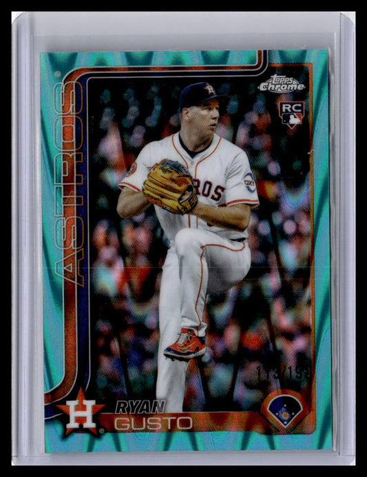 2025 Topps Chrome Update #USC107 Ryan Gusto Aqua RayWave Refractor #/199