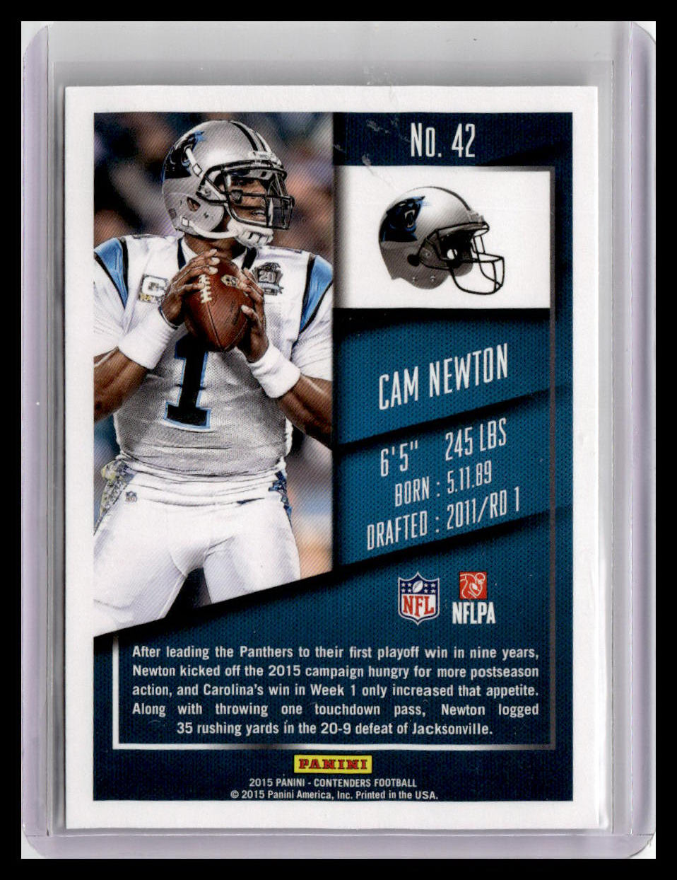 2015 Panini Contenders #42 Cam Newton