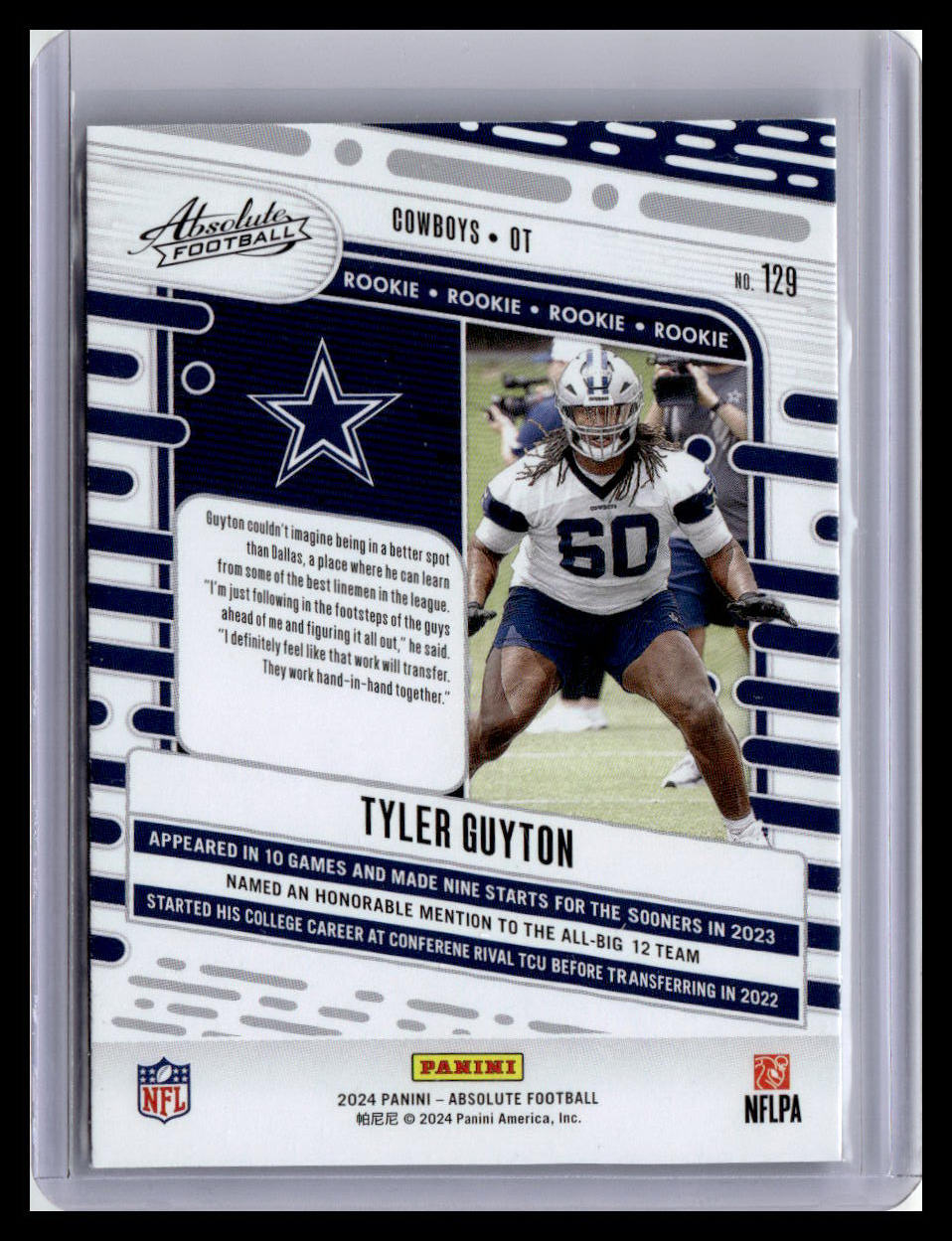 2024 Panini Absolute #129 Tyler Guyton
