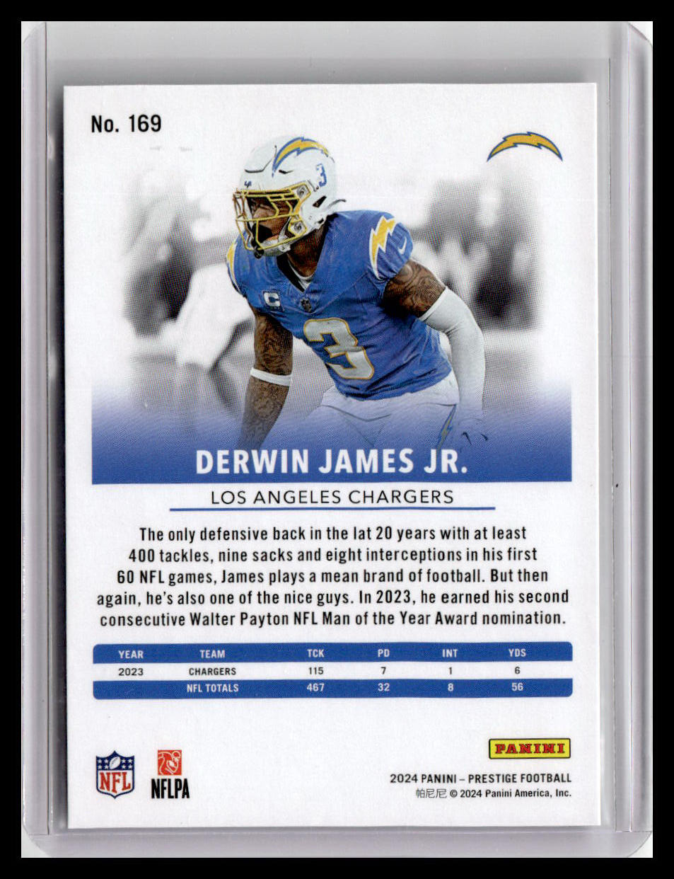 2024 Panini Prestige #169 Derwin James Jr.