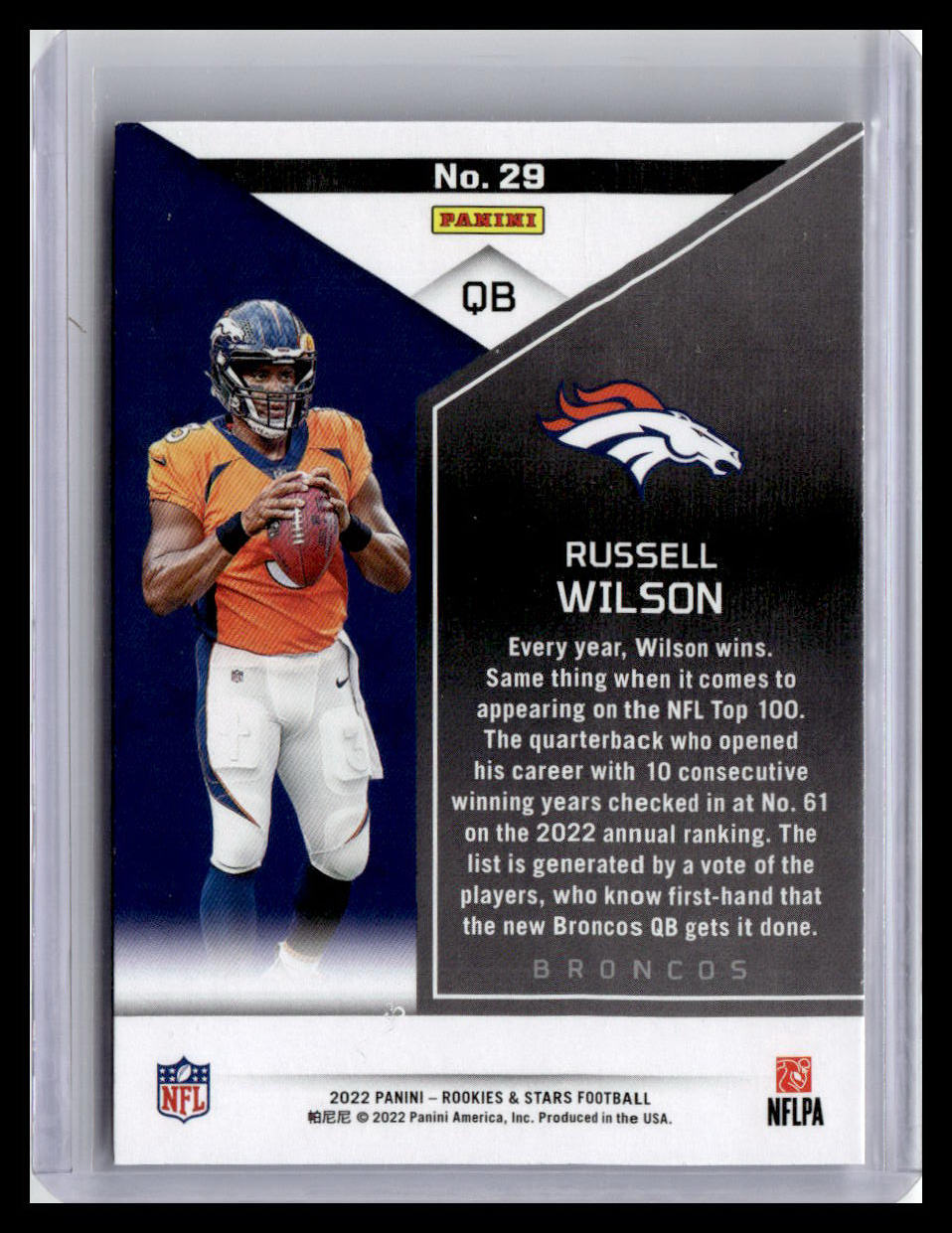 2022 Panini Rookies & Stars #29 Russell Wilson