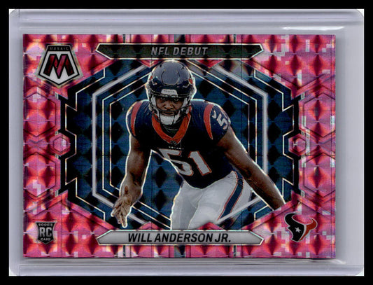 2023 Panini Mosaic #ND-19 Will Anderson Jr. Camo Pink Mosaic