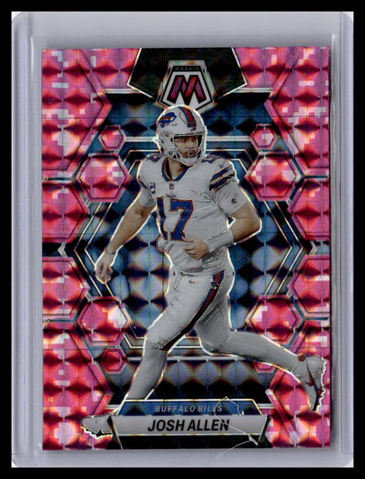 2023 Panini Mosaic #21 Josh Allen Camo Pink Mosaic
