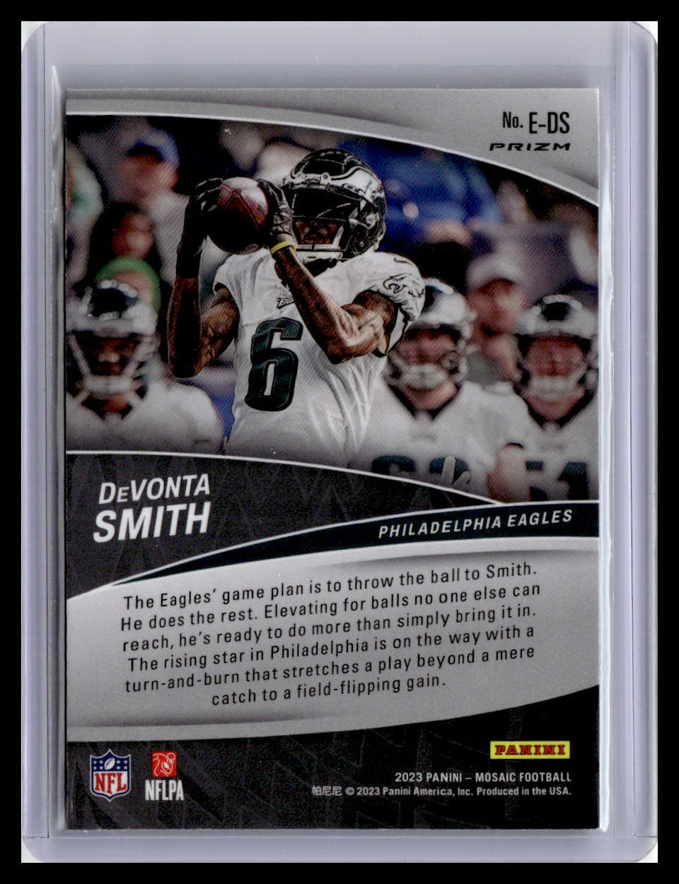 2023 Panini Mosaic #E-DS DeVonta Smith Elevate Mosaic Green