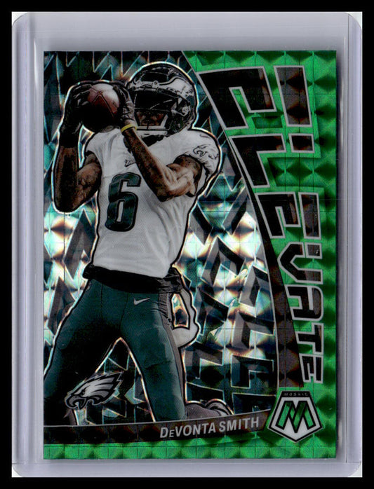 2023 Panini Mosaic #E-DS DeVonta Smith Elevate Mosaic Green