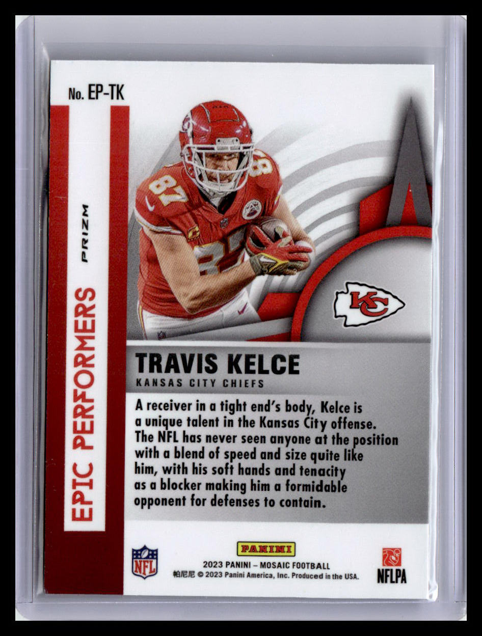 2023 Panini Mosaic #EP-TK Travis Kelce Epic Performers Mosaic