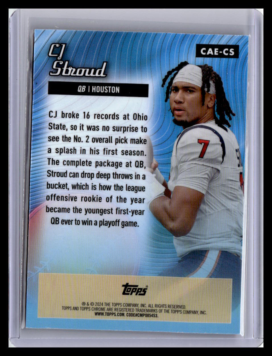2024 Topps Chrome #CAE-CS CJ Stroud Chrome All-Etch Pink Refractor