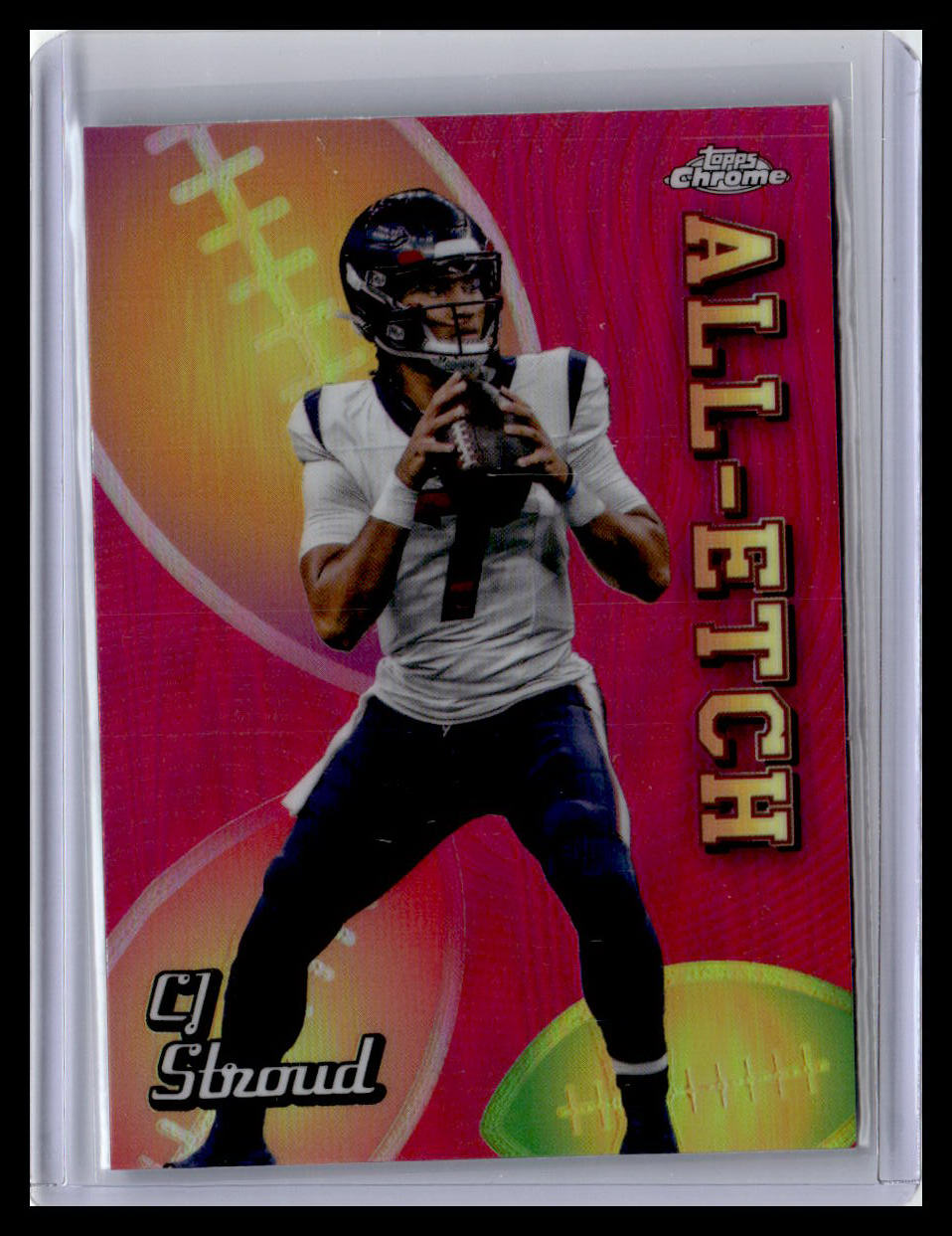 2024 Topps Chrome #CAE-CS CJ Stroud Chrome All-Etch Pink Refractor