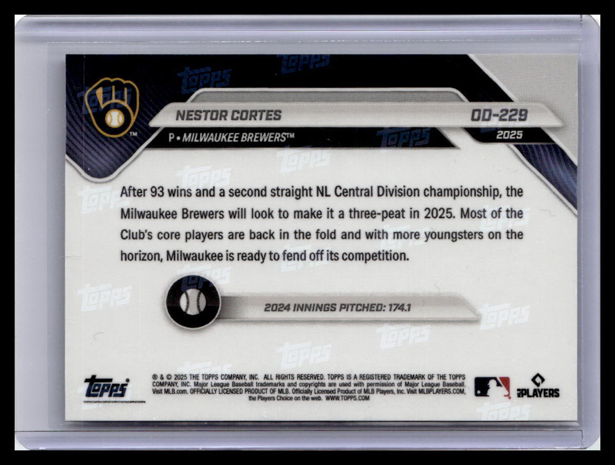 2025 Topps Now Road to Opening Day #OD-229 Nestor Cortes Gold Foil 5/25